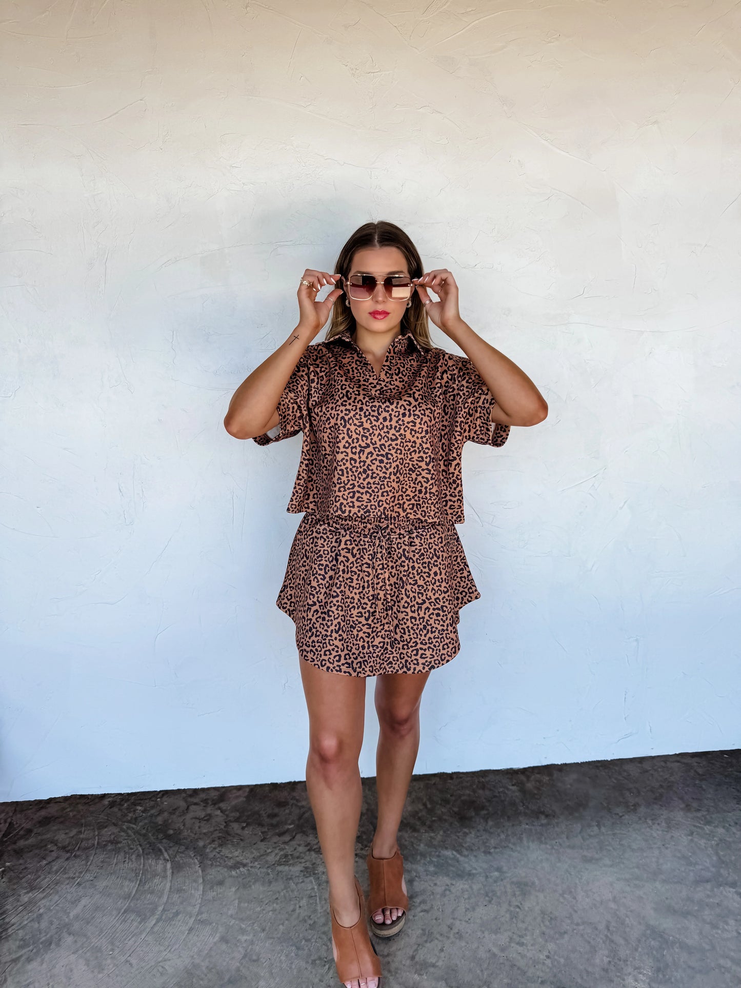 PREORDER- HOT TO SPOT CHEETAH SKORT SET