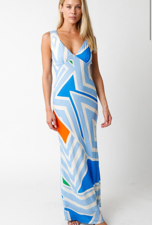 Geometric Maxi Dress