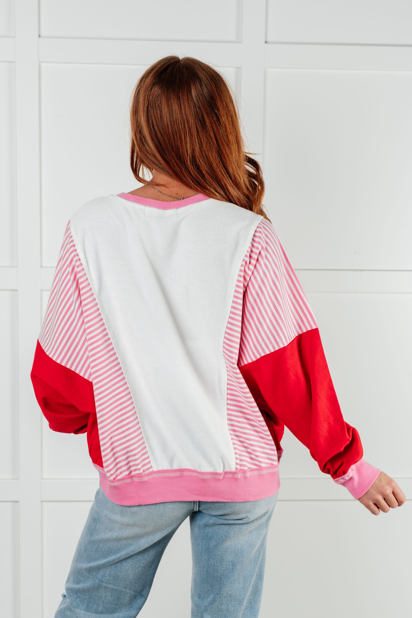 Stripes on My Sleeves Color Block Pullover