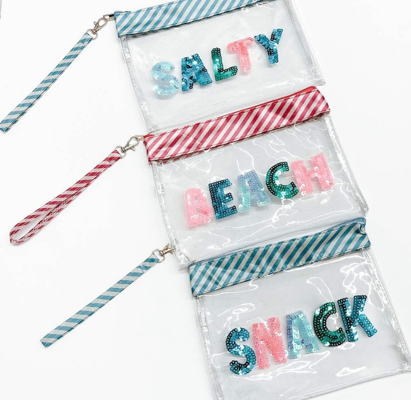 Sequin Sparkly Clear Pouch